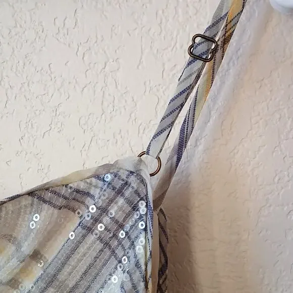 W by Worth sequin plaid tank designer dress NEW - Picture 7 of 8